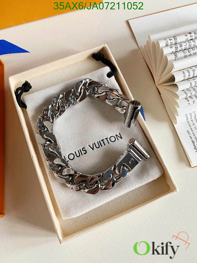 LV Men's Bracelet Silver 11755 - 1