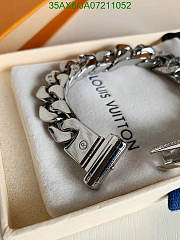 LV Men's Bracelet Silver 11755 - 4