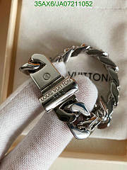 LV Men's Bracelet Silver 11755 - 3