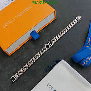 LV Men's Bracelet Silver 11756 - 4