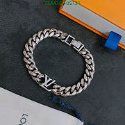 LV Men's Bracelet Silver 11756 - 5