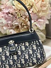 Dior Small Key Bag 22 Blue Oblique - 4