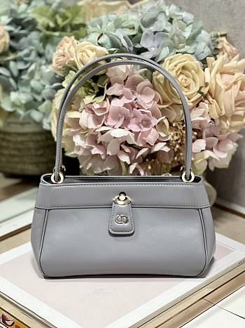 Dior Small Key Bag 22 Gray Leather