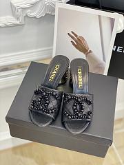 Chanel Black Leather Sandals 11798 - 1