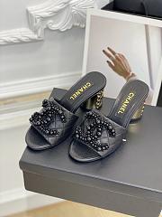 Chanel Black Leather Sandals 11798 - 3