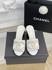 Chanel White Leather Sandals 11799 - 1