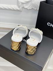 Chanel White Leather Sandals 11799 - 3