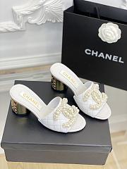 Chanel White Leather Sandals 11799 - 2