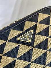 Prada Crossbody Bag Black/Beige Fabric  - 2
