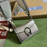 Gucci Dionysus Silver Leather Super Mini Bag - 1