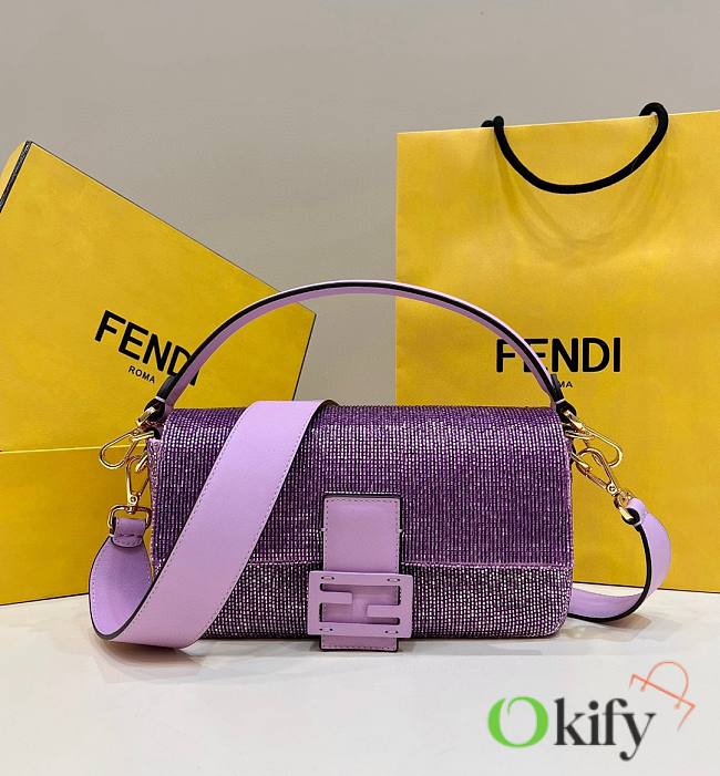 Fendi Baguette Purple Gilter - 1