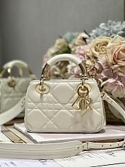 Lady Dior 95.22 Bag White Leather - 1