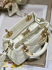 Lady Dior 95.22 Bag White Leather - 2