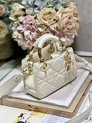 Lady Dior 95.22 Bag White Leather - 3