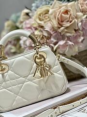 Lady Dior 95.22 Bag White Leather - 4