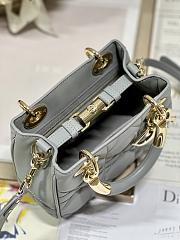 Lady Dior 95.22 Bag Gray Leather - 2