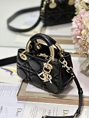 Lady Dior 95.22 Bag Black Leather - 2