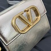 Valentino Garavani Small 13.5 in Metallic Leather - 3