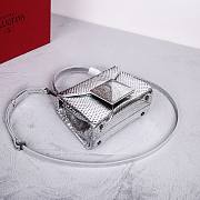 Valentino Mini 20 One Stud Silver Python Leather Handbag - 3