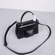 Valentino Mini 20 One Stud Black Python Leather Handbag - 4