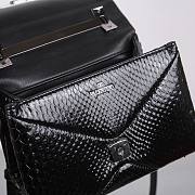Valentino Mini 20 One Stud Black Python Leather Handbag - 5