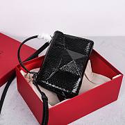 Valentino Mini 20 One Stud Black Python Leather Handbag - 6