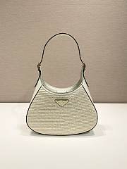 Prada Fabric And Leather Shoulder Bag Tan White - 1