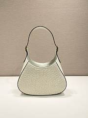 Prada Fabric And Leather Shoulder Bag Tan White - 5