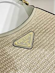 Prada Fabric And Leather Shoulder Bag Tan White - 4