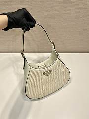 Prada Fabric And Leather Shoulder Bag Tan White - 3