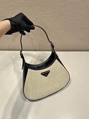 Prada Fabric And Leather Shoulder Bag Tan Black - 3