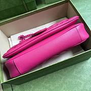 Gucci GG Marmont 26.5 Matelassé Leather Hot Pink 443497 - 4