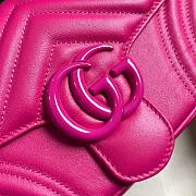 Gucci GG Marmont 26.5 Matelassé Leather Hot Pink 443497 - 6