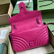 Gucci GG Marmont 26 Matelassé Leather Hot Pink 443497 - 4