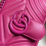 Gucci GG Marmont 26 Matelassé Leather Hot Pink 443497 - 2