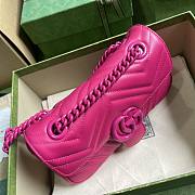Gucci GG Marmont 23 Matelassé Leather Hot Pink 446744 - 6