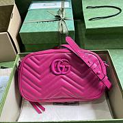 Gucci GG Marmont 24 Matelassé Leather Hot Pink 49123148 - 1