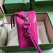 Gucci GG Marmont 24 Matelassé Leather Hot Pink 49123148 - 6