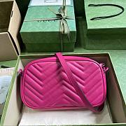 Gucci GG Marmont 24 Matelassé Leather Hot Pink 49123148 - 3