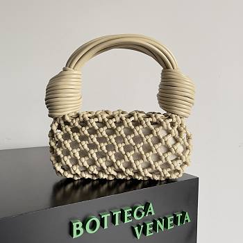 Bottega Veneta Double Knot Top Handle Bag Beige