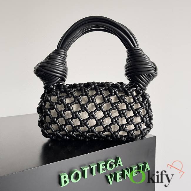Bottega Veneta Double Knot Top Handle Bag Black - 1