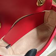 GG Marmont 23 Bag Matelassé in Red Leather 446744 - 5
