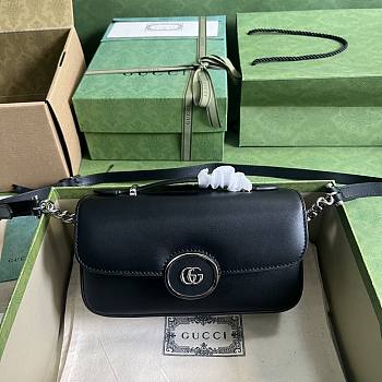Gucci Petite GG mini shoulder bag in Black Leather