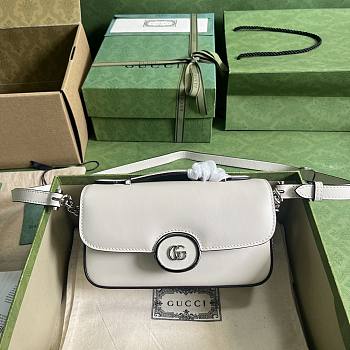 Gucci Petite GG mini shoulder bag in White Leather