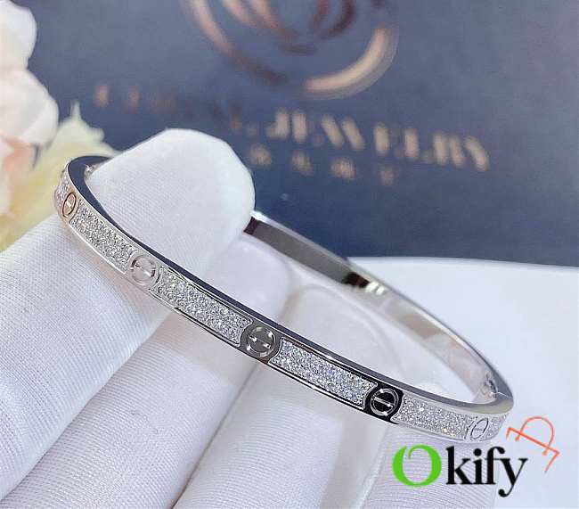 Okify Cartier Love Bracelet Small Model Paved Diamonds 3.65mm - 1