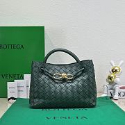 BV Andiamo Small leather tote bag Dark Green - 1