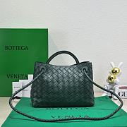 BV Andiamo Small leather tote bag Dark Green - 4