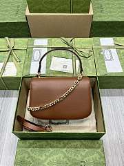 Gucci Blondie Small Top Handle Brown Leather 11911 - 5