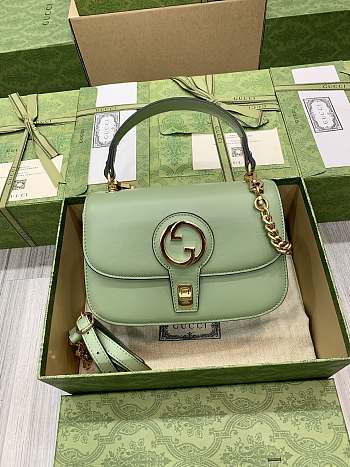 Gucci Blondie Small Top Handle Green Leather 11912