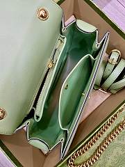 Gucci Blondie Small Top Handle Green Leather 11912 - 4